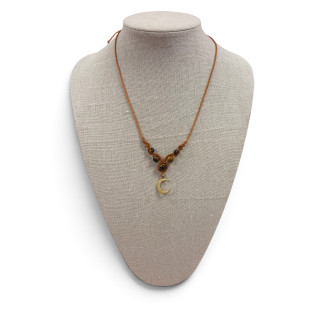Collier calliopée oeil de tigre/lune SOH184456