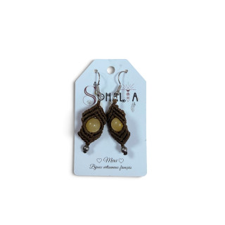 Boucle d'oreilles alma calcite jaune SOH155301