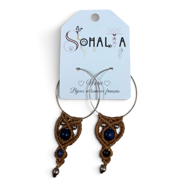 Boucle d'oreilles emma sodalite SOH153558
