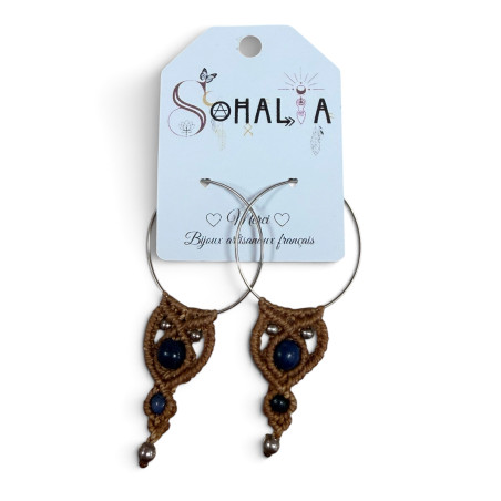 Boucle d'oreilles emma sodalite SOH153558