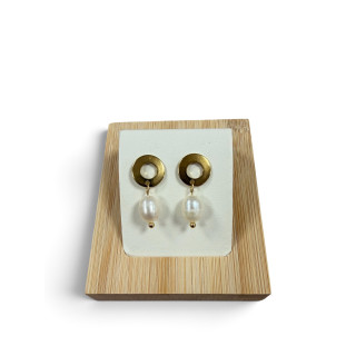 Boucle d'oreilles perle d'eau douce