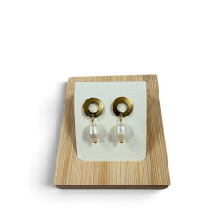 Boucle d'oreilles perle d'eau douce
