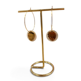 Boucle d'oreilles feuille