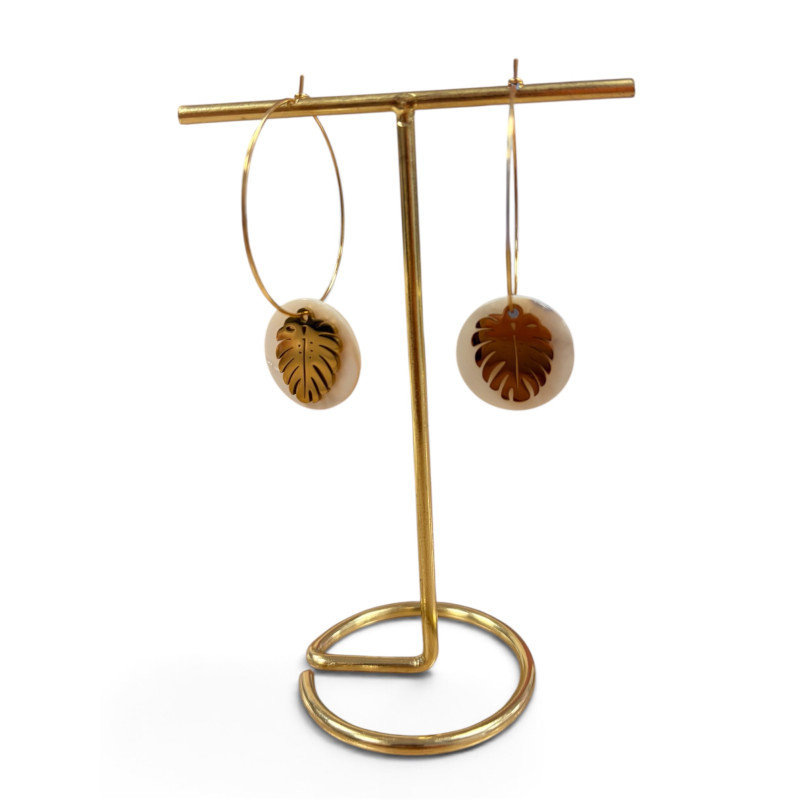 Boucle d'oreilles feuille