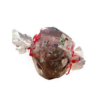Coffret théière marron +tisane bien être respiratoire