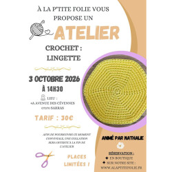10 octobre 2027 - Atelier de crochet - Lingette