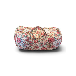Sac week-end matelassé vintage grosse fleurs