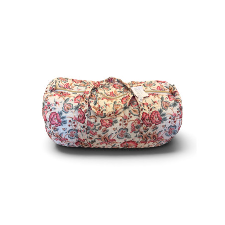 Sac week-end matelassé vintage grosse fleurs