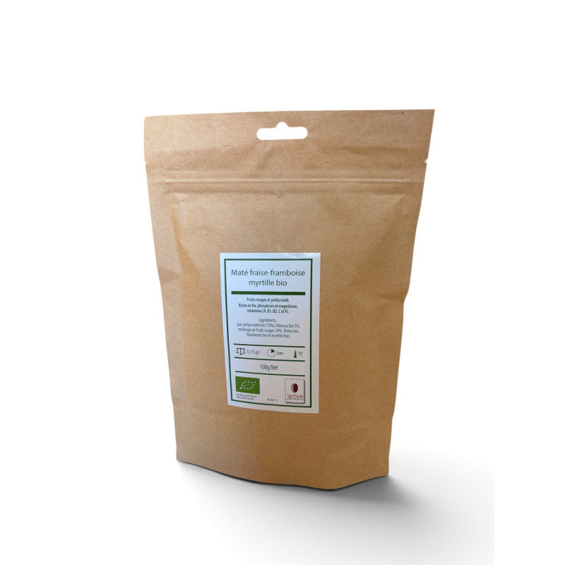 Maté bio - fraise, framboise, myrtille bio