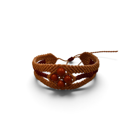 Bracelet Aiden jaspe rouge  / homme SOH165752
