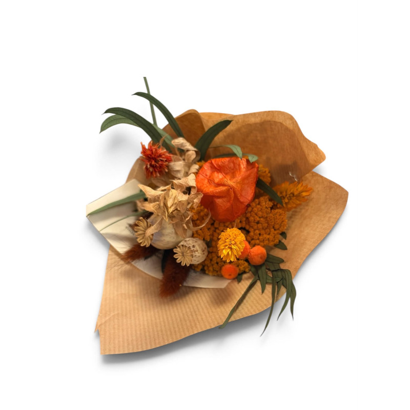 Mini Bouquet de fleurs séchées Jaune