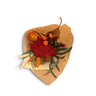 Mini Bouquet de fleurs séchées Orange