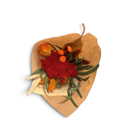 Mini Bouquet de fleurs séchées Orange