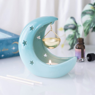Brûleur suspendu Croissant de lune bleu