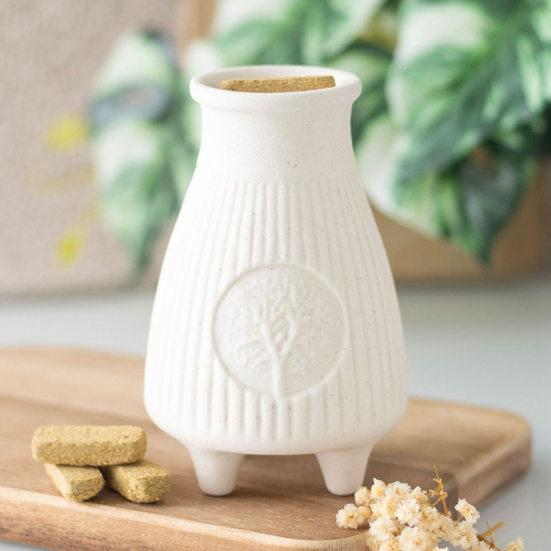 Brûleur en céramique crème – Collection Palo Santo