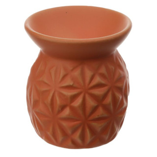 Brûle-parfum Fini Mate - Découpes Triangulaires corail