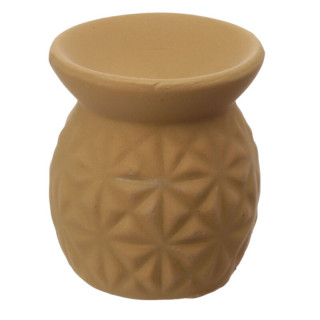 Brûle-parfum Fini Mate - Découpes Triangulaires marron/beige
