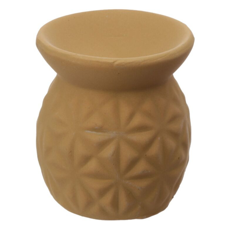 Brûle-parfum Fini Mate - Découpes Triangulaires marron/beige