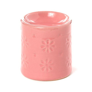 Brûle-parfum - Fleurs en reliefs rose