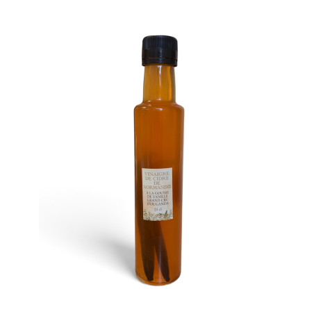 Vinaigre à la gousse de vanille grand cru d'ouganda de cidre de Normandie - 25cl