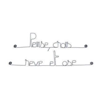 " Pense crois rêve et ose " - Citation en fil de fer - à punaiser - Bijoux de mur (Ref CS-05)