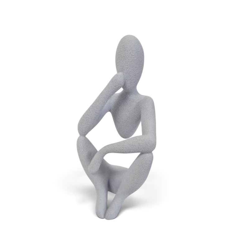 Statuette- Penseur - Blanc roche