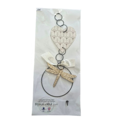 Suspension Libellule - Message et forme en fil de fer - à punaiser - Bijoux de mur (Ref LIB)