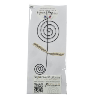 Clé de sol - Message et forme en fil de fer - à punaiser - Bijoux de mur (Ref CLE)