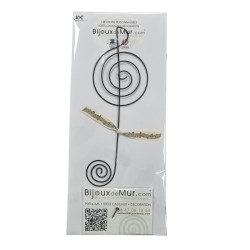 Clé de sol - Message et forme en fil de fer - à punaiser - Bijoux de mur (Ref CLE)