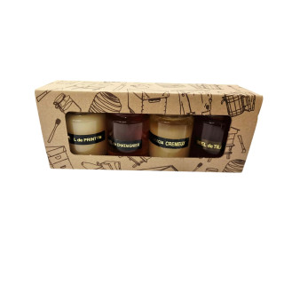 Coffret 4 pots de Miel 125g