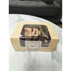 Coffret Fruits séchés non sucrés trempés au chocolat noir (Orange, mandarine, noix de coco)