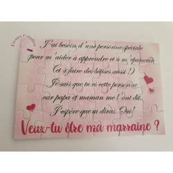 Puzzle pour demande Marraine