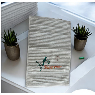 Serviette invités brodée