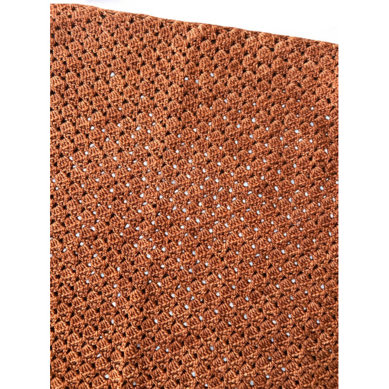 Châle asymétrique marrons 100% mérinos
