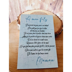 Puzzle " A mon fils"