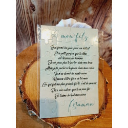 Puzzle " A mon fils"