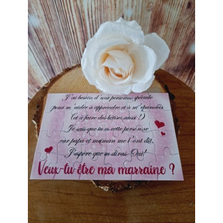 Puzzle pour demande Marraine