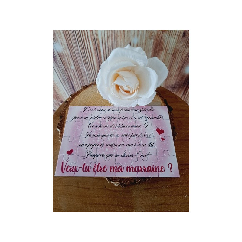 Puzzle pour demande Marraine