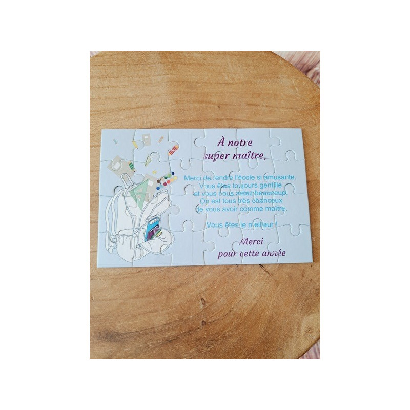 Puzzle " A notre maître"