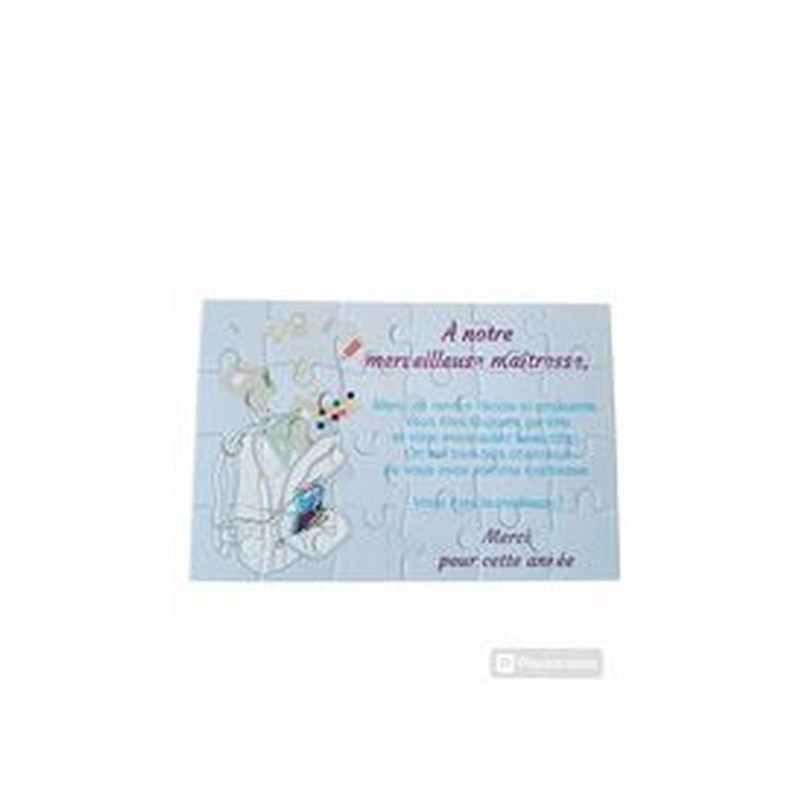 Puzzle " A notre maître"