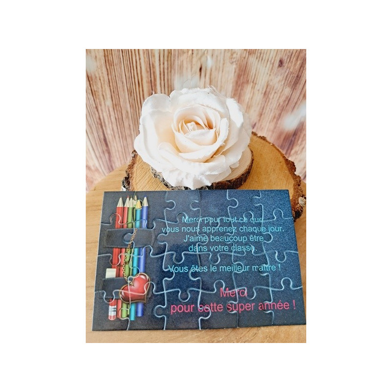 Puzzle "Merci pour cette super année " - Maître