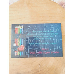 Puzzle "Merci pour cette super année " - Maître