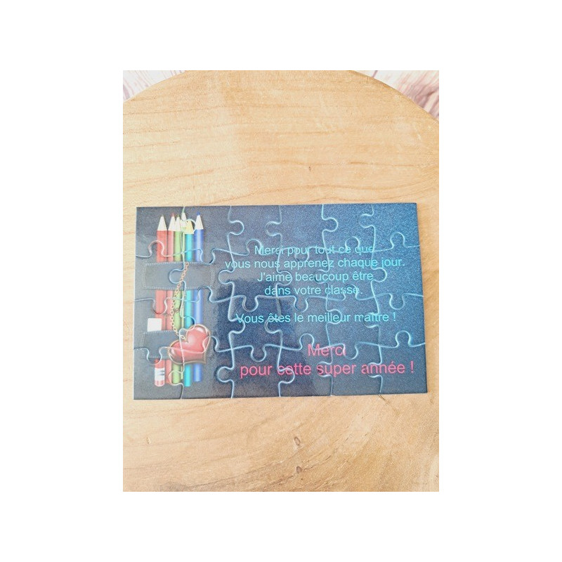 Puzzle "Merci pour cette super année " - Maître