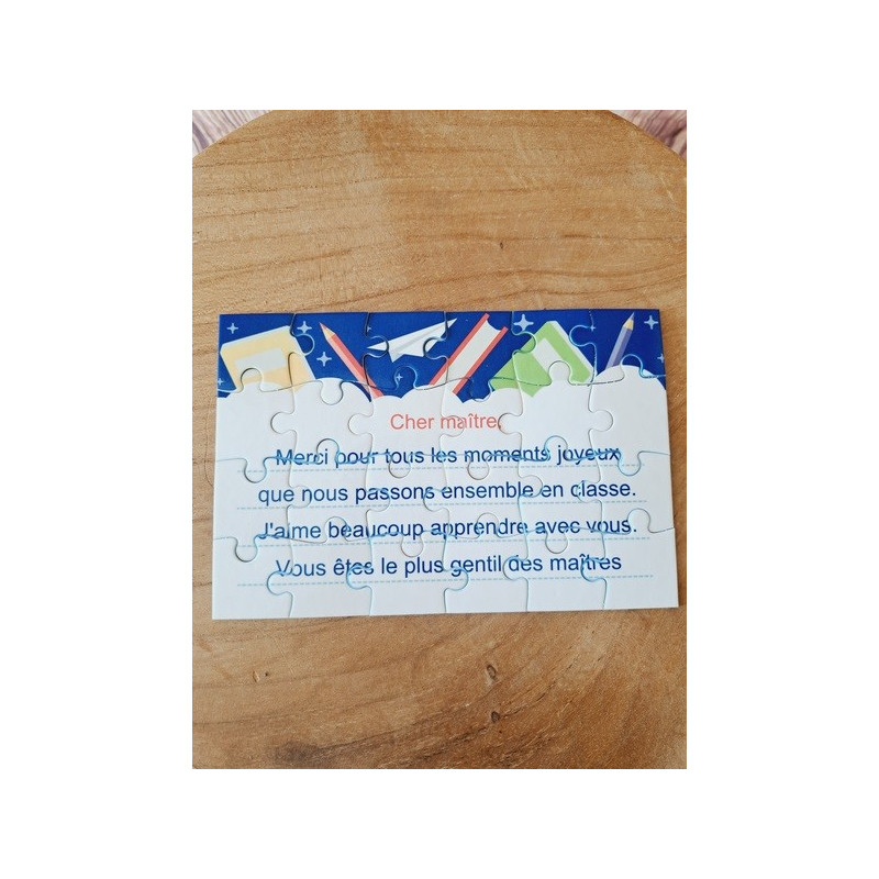 Puzzle "Cher maître "