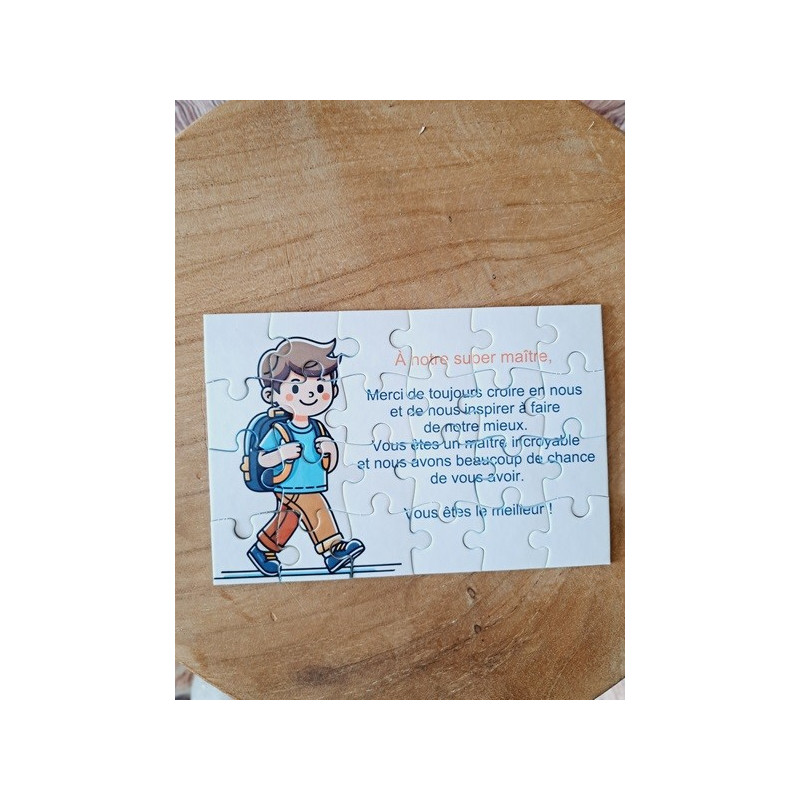 Puzzle " A notre super maître"