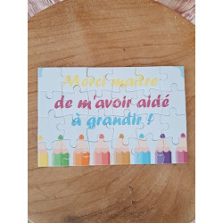 Puzzle "Merci maître de m'avoir aidé à grandir"