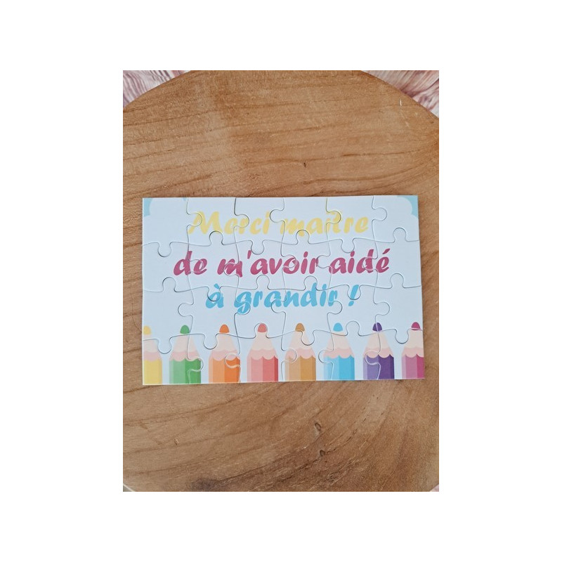 Puzzle "Merci maître de m'avoir aidé à grandir"