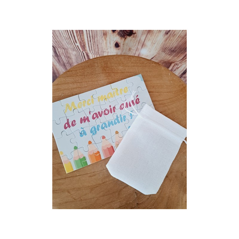 Puzzle "Merci maître de m'avoir aidé à grandir"