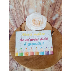 Puzzle "Merci maître de m'avoir aidé à grandir"