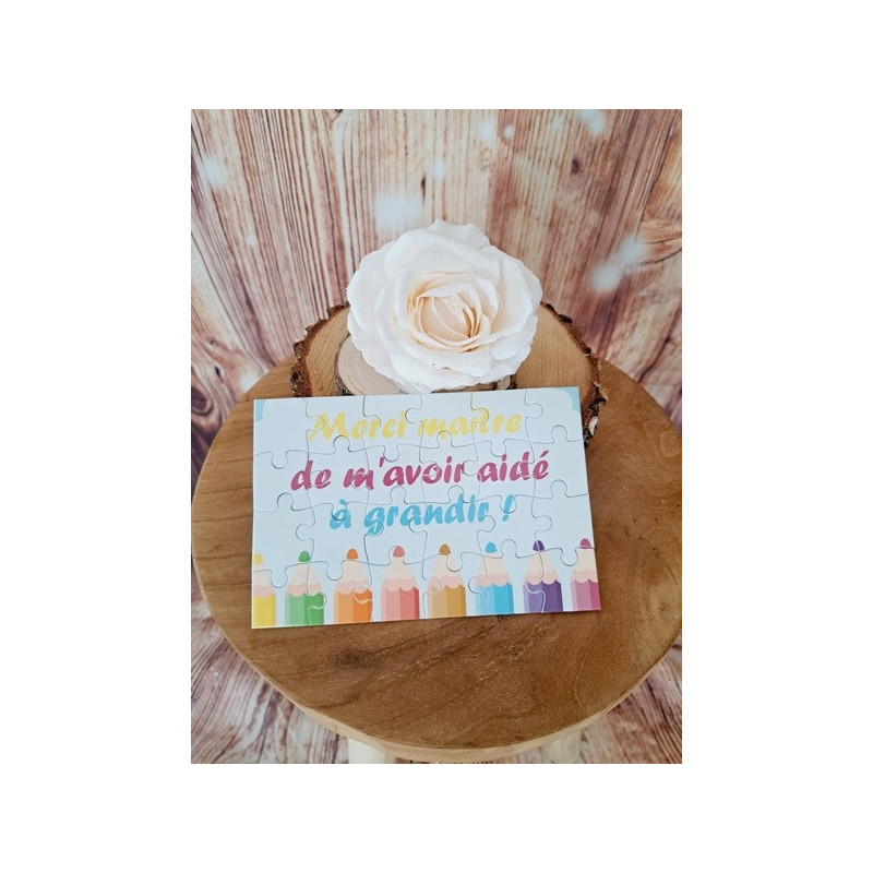 Puzzle "Merci maître de m'avoir aidé à grandir"